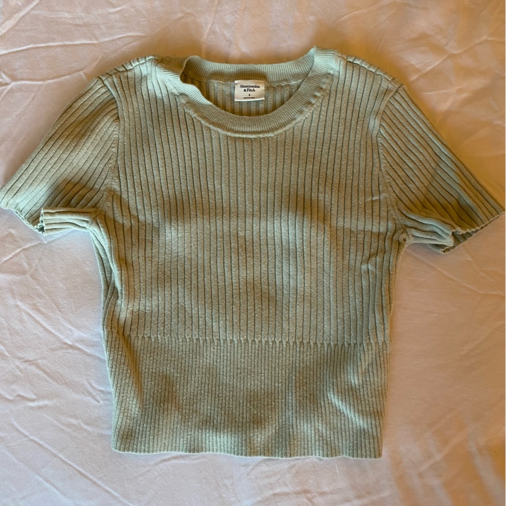 Mint green cropped shirt from Abercrombie